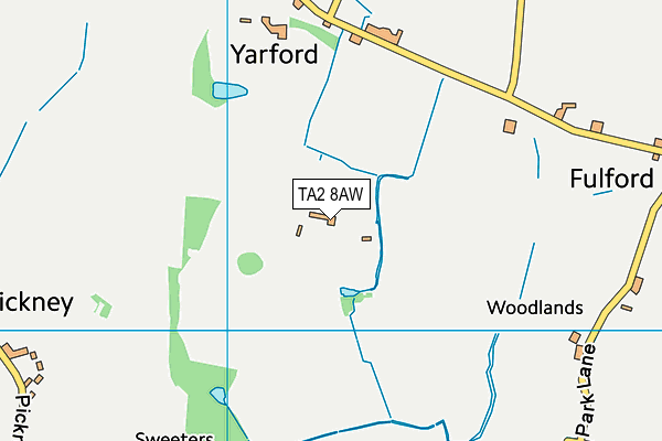 TA2 8AW map - OS VectorMap District (Ordnance Survey)