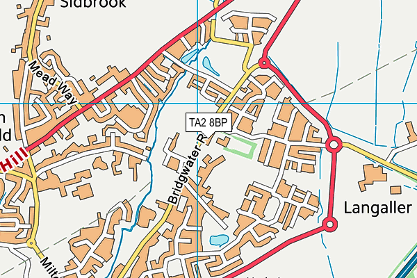TA2 8BP map - OS VectorMap District (Ordnance Survey)