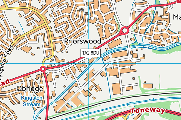 TA2 8DU map - OS VectorMap District (Ordnance Survey)