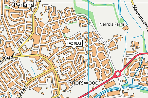 TA2 8EQ map - OS VectorMap District (Ordnance Survey)