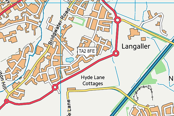 TA2 8FE map - OS VectorMap District (Ordnance Survey)