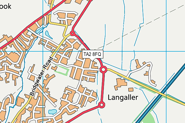 TA2 8FQ map - OS VectorMap District (Ordnance Survey)