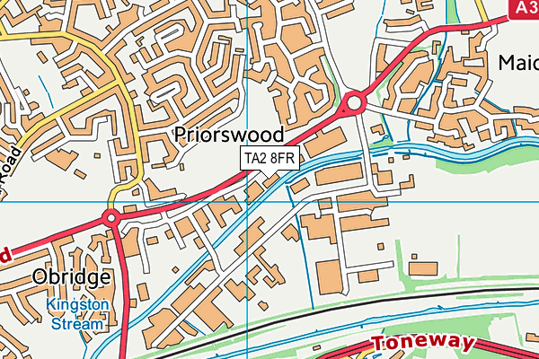 TA2 8FR map - OS VectorMap District (Ordnance Survey)