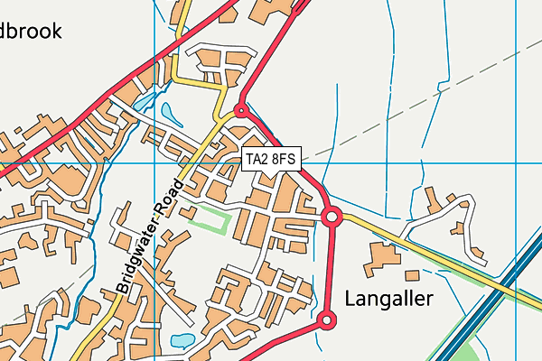 TA2 8FS map - OS VectorMap District (Ordnance Survey)