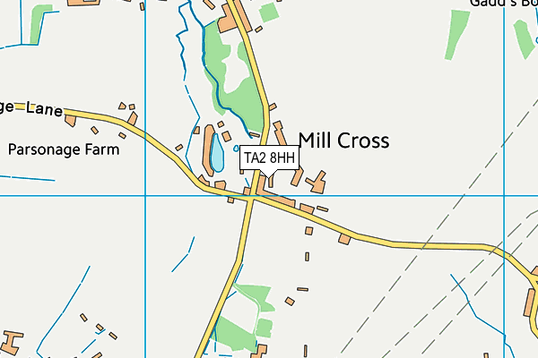 TA2 8HH map - OS VectorMap District (Ordnance Survey)