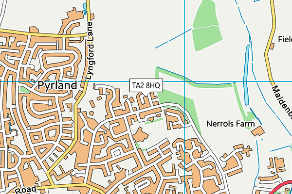 TA2 8HQ map - OS VectorMap District (Ordnance Survey)
