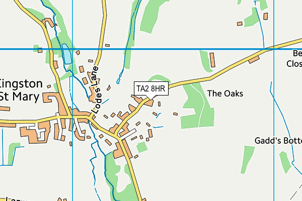 TA2 8HR map - OS VectorMap District (Ordnance Survey)