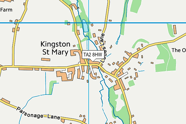 TA2 8HW map - OS VectorMap District (Ordnance Survey)