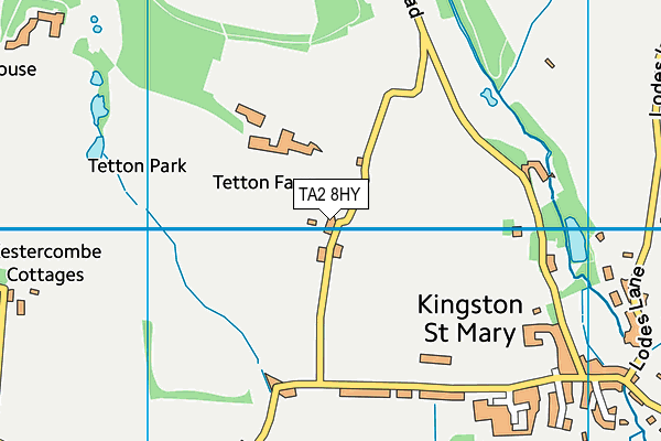 TA2 8HY map - OS VectorMap District (Ordnance Survey)