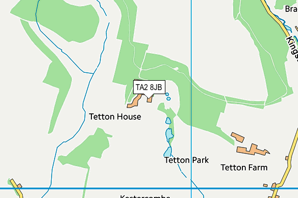 TA2 8JB map - OS VectorMap District (Ordnance Survey)