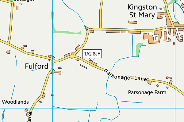 TA2 8JF map - OS VectorMap District (Ordnance Survey)