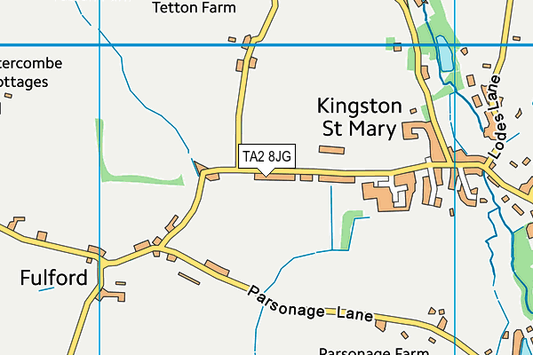 TA2 8JG map - OS VectorMap District (Ordnance Survey)