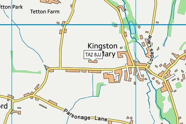 TA2 8JJ map - OS VectorMap District (Ordnance Survey)