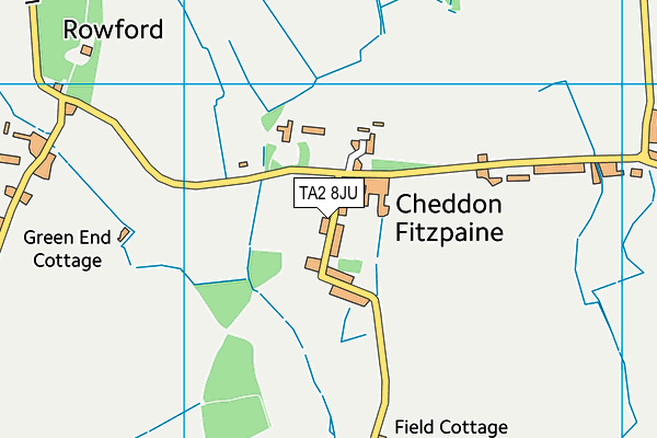 TA2 8JU map - OS VectorMap District (Ordnance Survey)