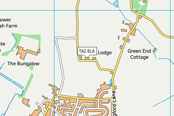 TA2 8LA map - OS VectorMap District (Ordnance Survey)