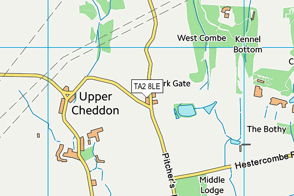 TA2 8LE map - OS VectorMap District (Ordnance Survey)