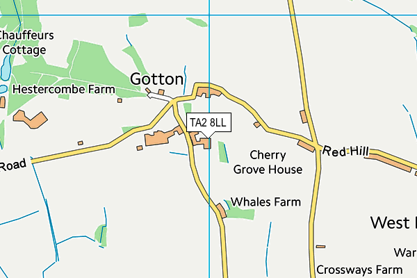 TA2 8LL map - OS VectorMap District (Ordnance Survey)