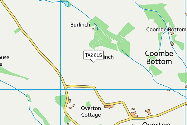 TA2 8LS map - OS VectorMap District (Ordnance Survey)