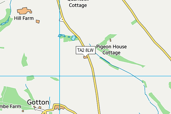 TA2 8LW map - OS VectorMap District (Ordnance Survey)