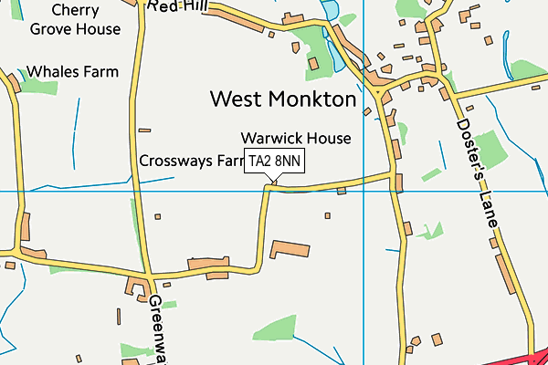 TA2 8NN map - OS VectorMap District (Ordnance Survey)