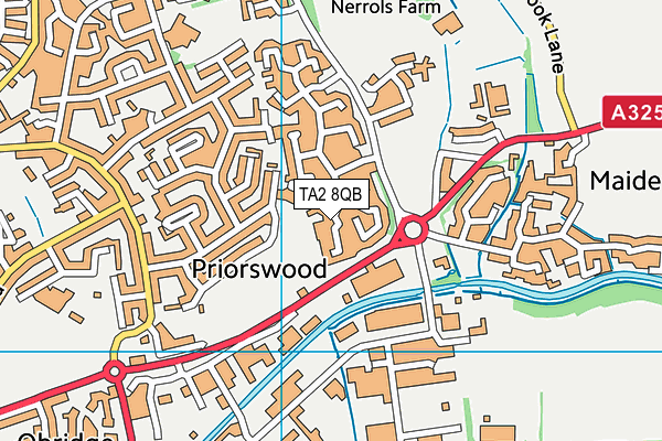 Priorswood Playing Field (East) map (TA2 8QB) - OS VectorMap District (Ordnance Survey)