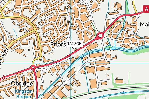 TA2 8QH map - OS VectorMap District (Ordnance Survey)