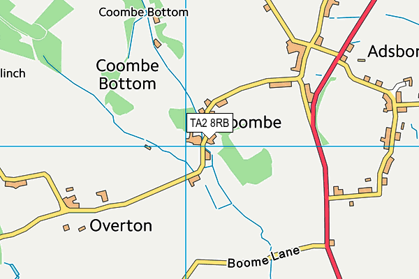 TA2 8RB map - OS VectorMap District (Ordnance Survey)