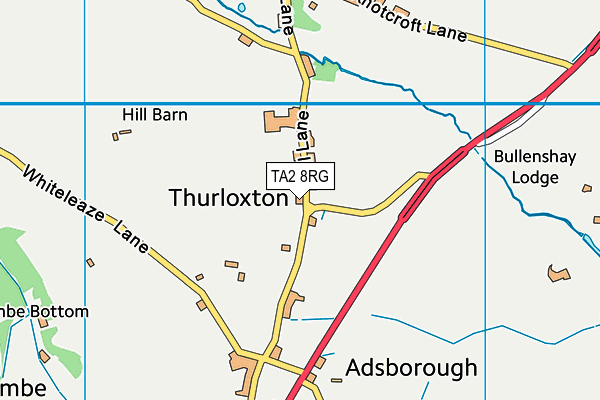 TA2 8RG map - OS VectorMap District (Ordnance Survey)