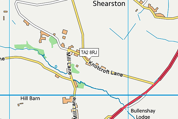 TA2 8RJ map - OS VectorMap District (Ordnance Survey)