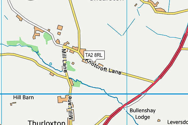 TA2 8RL map - OS VectorMap District (Ordnance Survey)