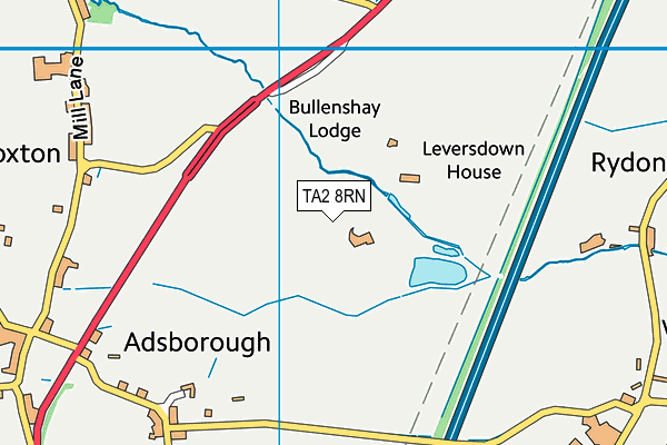 TA2 8RN map - OS VectorMap District (Ordnance Survey)