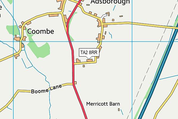 TA2 8RR map - OS VectorMap District (Ordnance Survey)