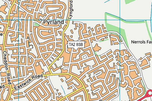 TA2 8SB map - OS VectorMap District (Ordnance Survey)