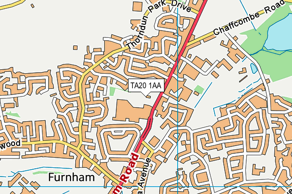 TA20 1AA map - OS VectorMap District (Ordnance Survey)