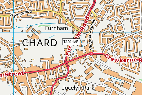 TA20 1AE map - OS VectorMap District (Ordnance Survey)