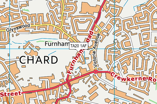 TA20 1AF map - OS VectorMap District (Ordnance Survey)