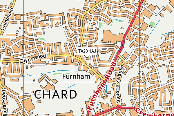 TA20 1AJ map - OS VectorMap District (Ordnance Survey)