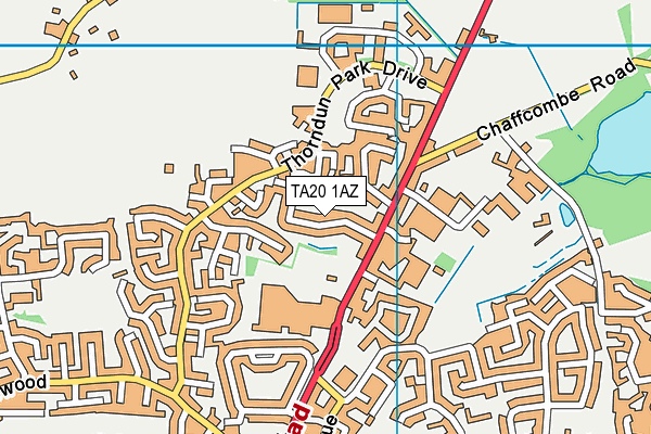 TA20 1AZ map - OS VectorMap District (Ordnance Survey)