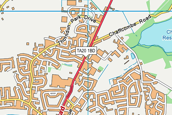 TA20 1BD map - OS VectorMap District (Ordnance Survey)