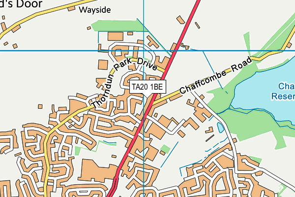 TA20 1BE map - OS VectorMap District (Ordnance Survey)