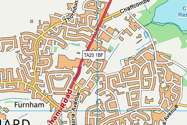 TA20 1BF map - OS VectorMap District (Ordnance Survey)