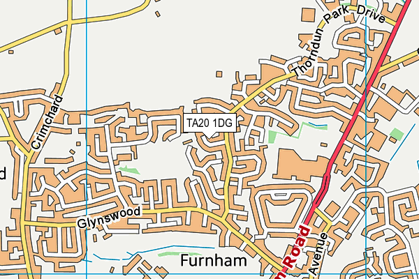 TA20 1DG map - OS VectorMap District (Ordnance Survey)