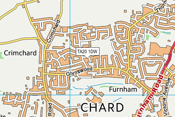 TA20 1DW map - OS VectorMap District (Ordnance Survey)