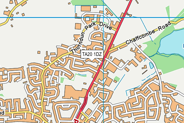 TA20 1DZ map - OS VectorMap District (Ordnance Survey)