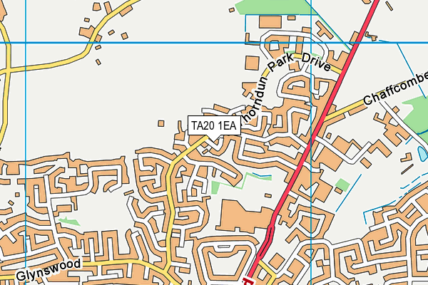 TA20 1EA map - OS VectorMap District (Ordnance Survey)