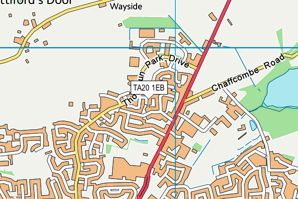 TA20 1EB map - OS VectorMap District (Ordnance Survey)