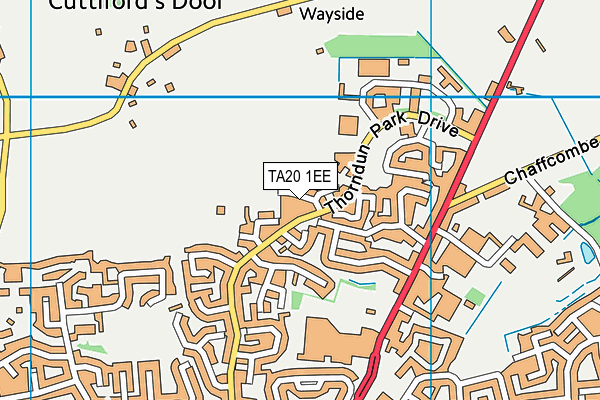 TA20 1EE map - OS VectorMap District (Ordnance Survey)