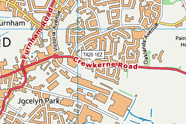 TA20 1EZ map - OS VectorMap District (Ordnance Survey)