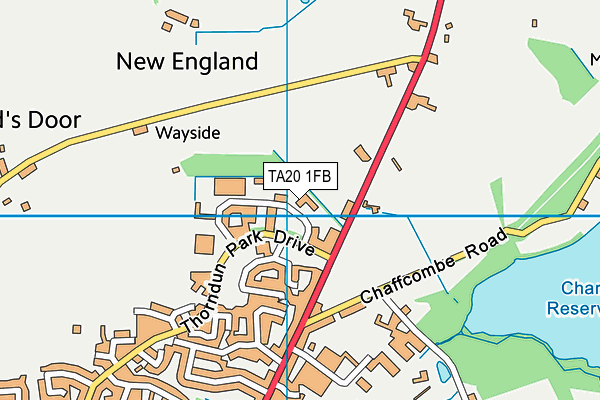 1610 Chard map (TA20 1FB) - OS VectorMap District (Ordnance Survey)