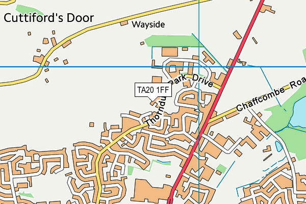 TA20 1FF map - OS VectorMap District (Ordnance Survey)